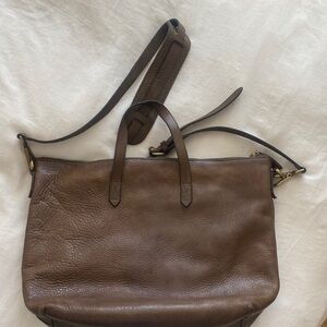 Madewell Brown Leather Tote Bag
